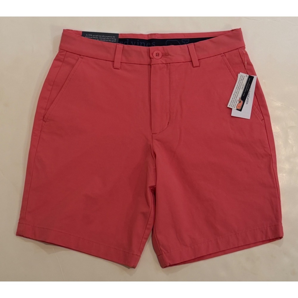Vineyard Vines Mens 8 Inch Performance Breaker Shorts Lobster Reef Pink 28 NWT